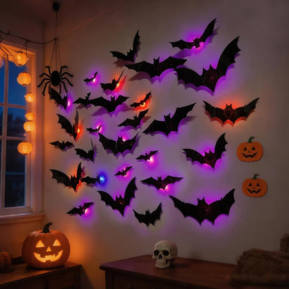 Halloween Bat Lit Wall