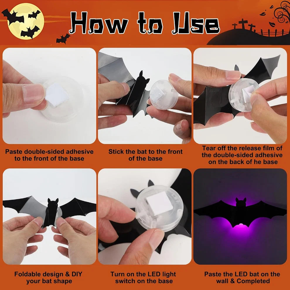 Halloween Bat Lit Wall